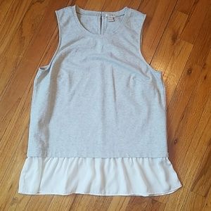 Tank top shell with ruffle detailing